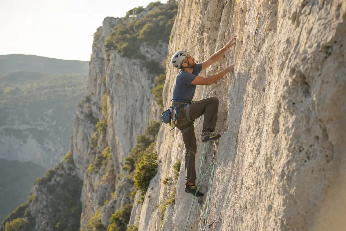 Pratique de escalade de bloc