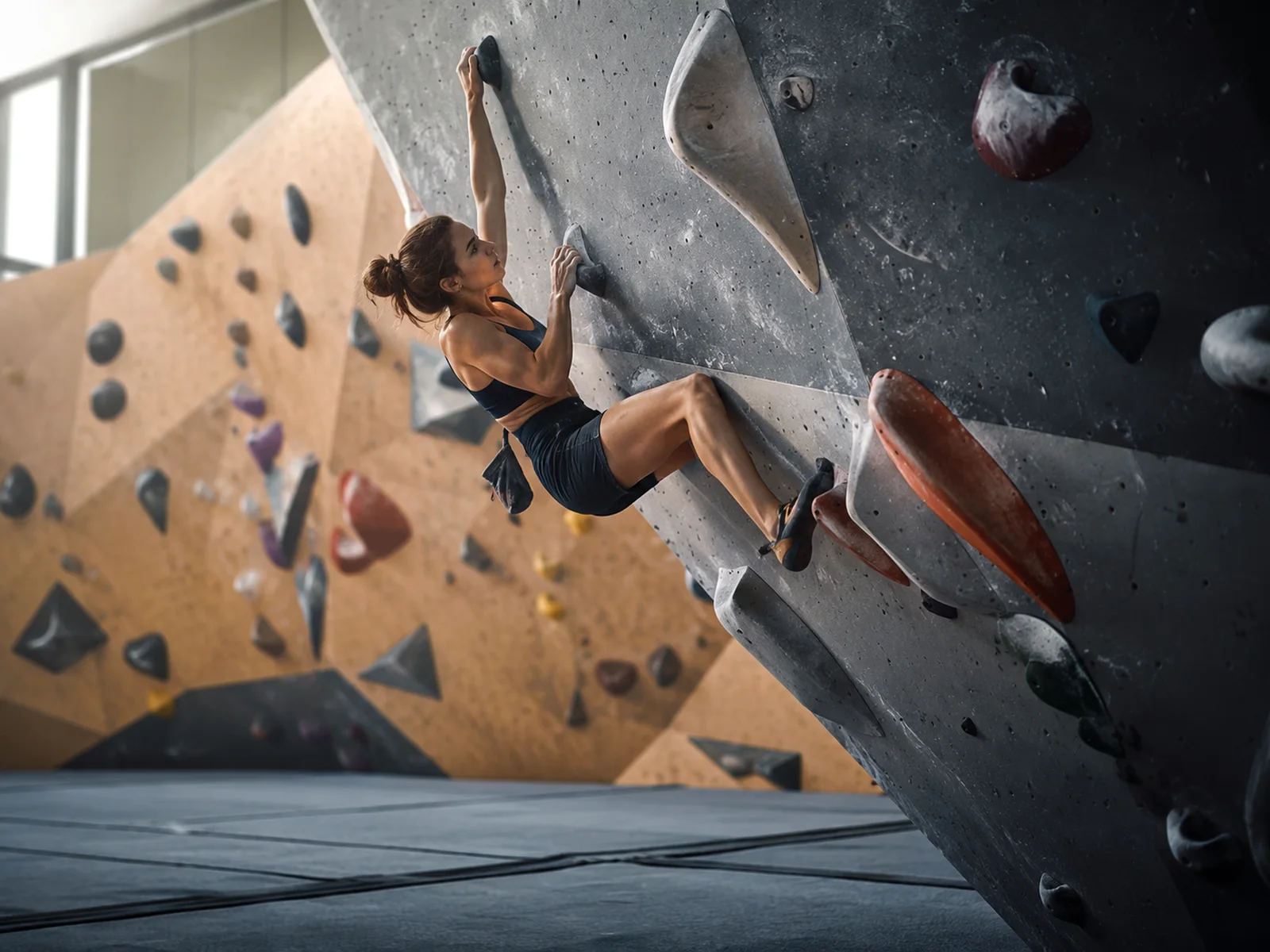 Pratique de escalade de bloc