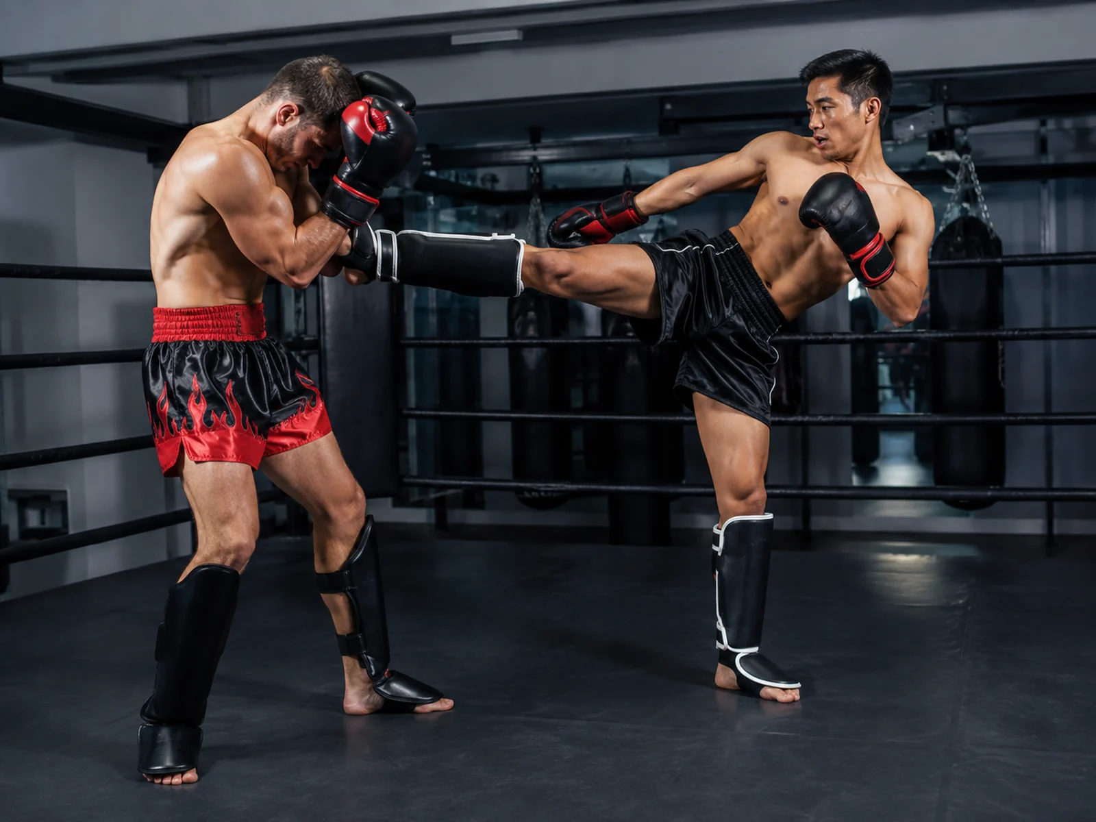 Pratique de kick-boxing