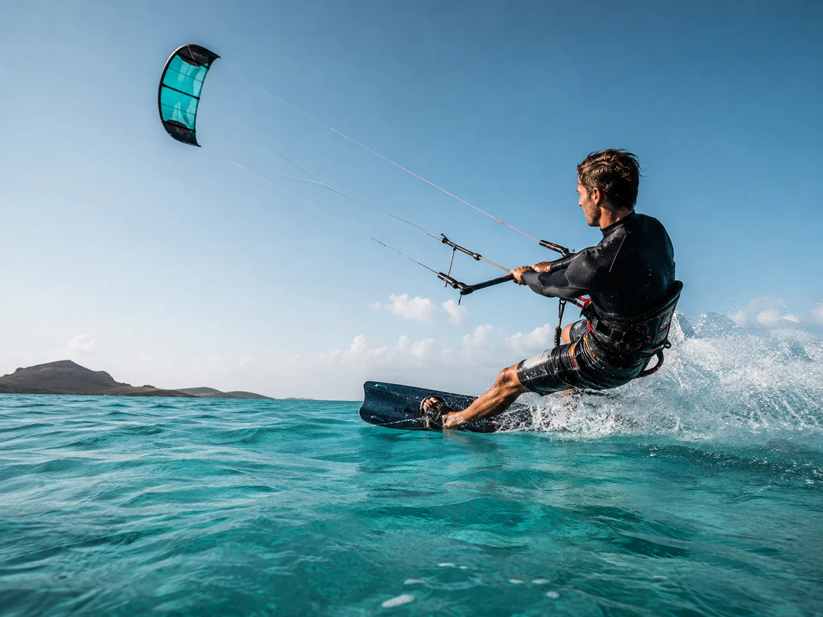 Pratique de kitesurf
