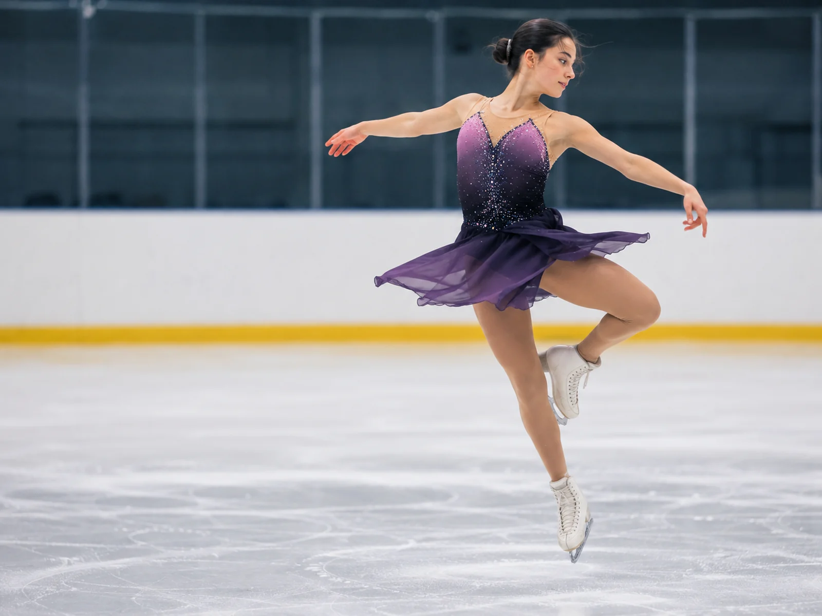 Pratique de patinage artistique